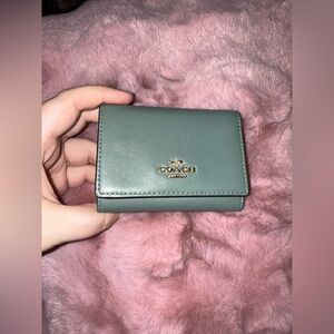 Coach Smooth Leather Wallet in Sage